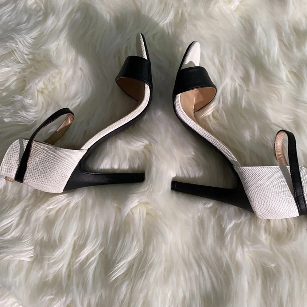 HEELED DRESS SANDALS WITH ANKlE STRAPS SIZE 10 NWOT - Picture 8 of 8